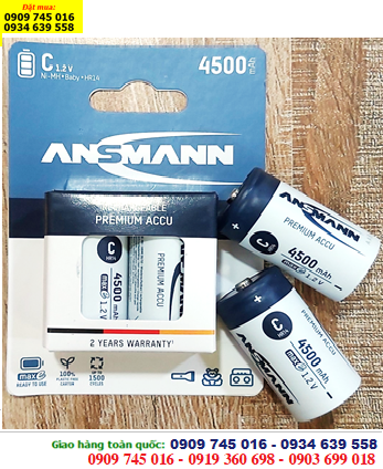 Ansman C4500mAh HR14; Pin sạc C 1.2v Ansman C4500mAh HR14 Mignon chính hãng 